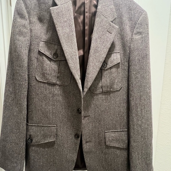 Tasso Elba Gray Sport Coat with Notched Lapels